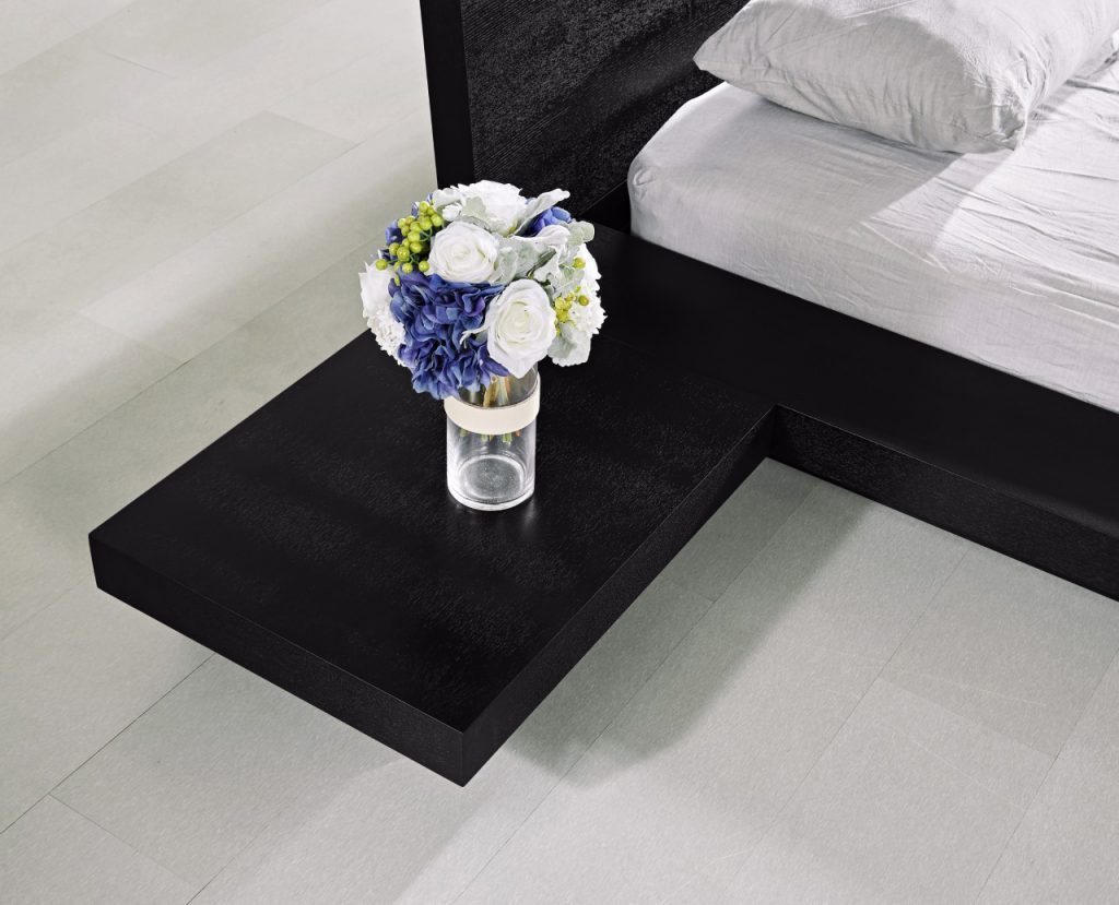 Fujian Modern Platform Bed (Ash Black) matisseco