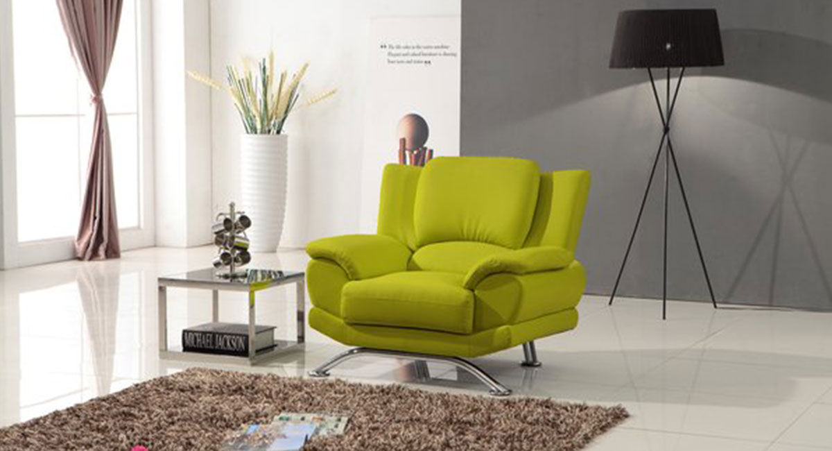 Milano Leather Sofa Set (Lime Green) | matisseco