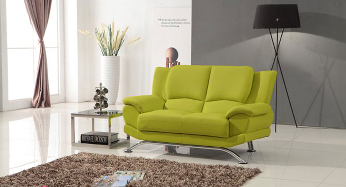 Milano Leather Sofa Set (Lime Green) | matisseco